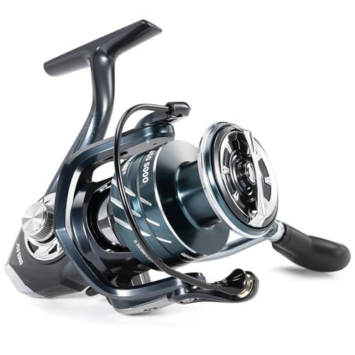 Spinning Fishing Reel,5.0:1/4.7:1 Gear Ratio,3+1BB High Strength Aluminum 2000