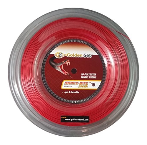 Golden Set Tennis String 16G Polyester Red 660ft Unused Unopened
