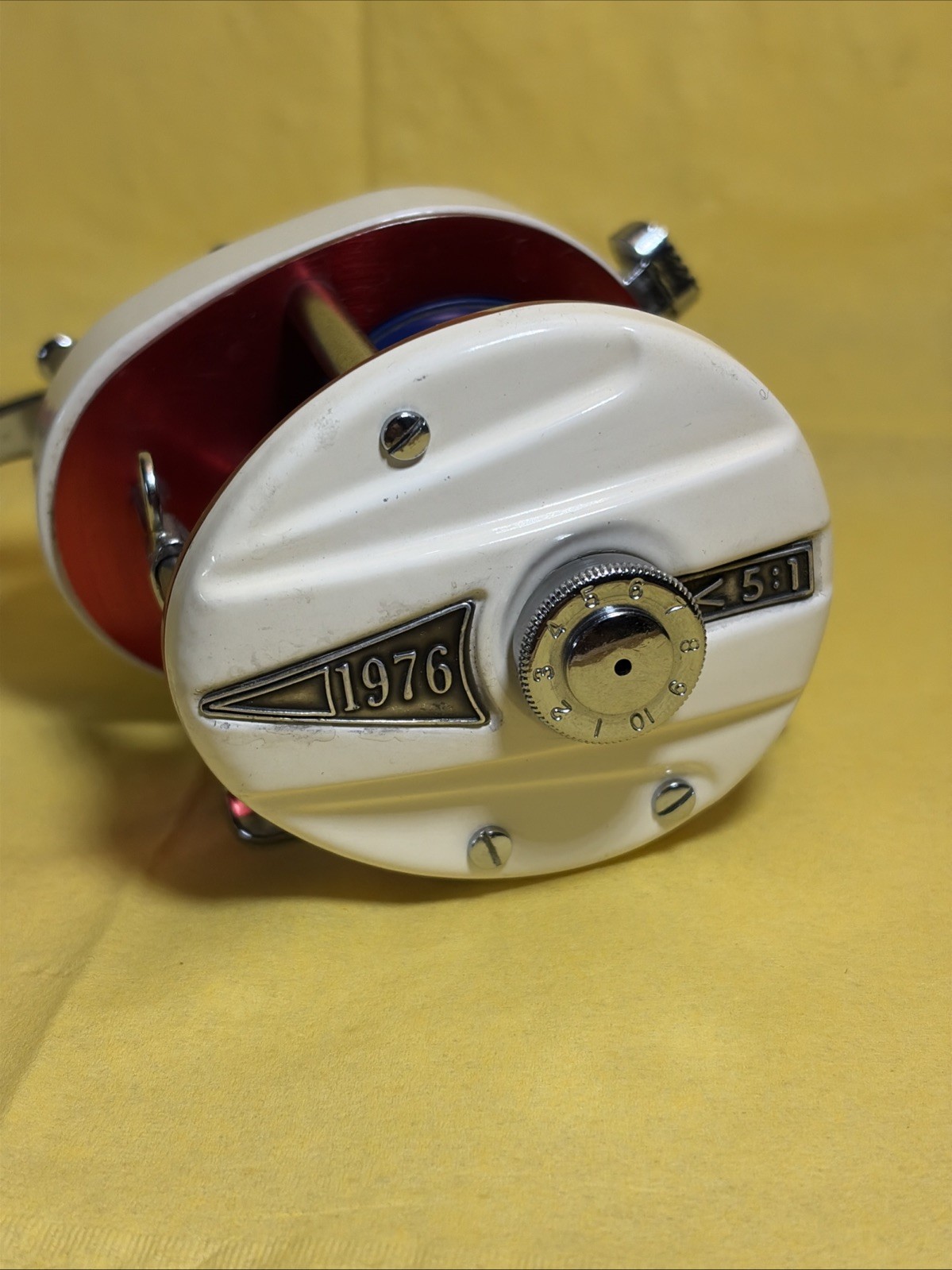 Shakespeare Bicentennial 1976 Baitcaster w/ All Metal Decals USA Made Very Nice!