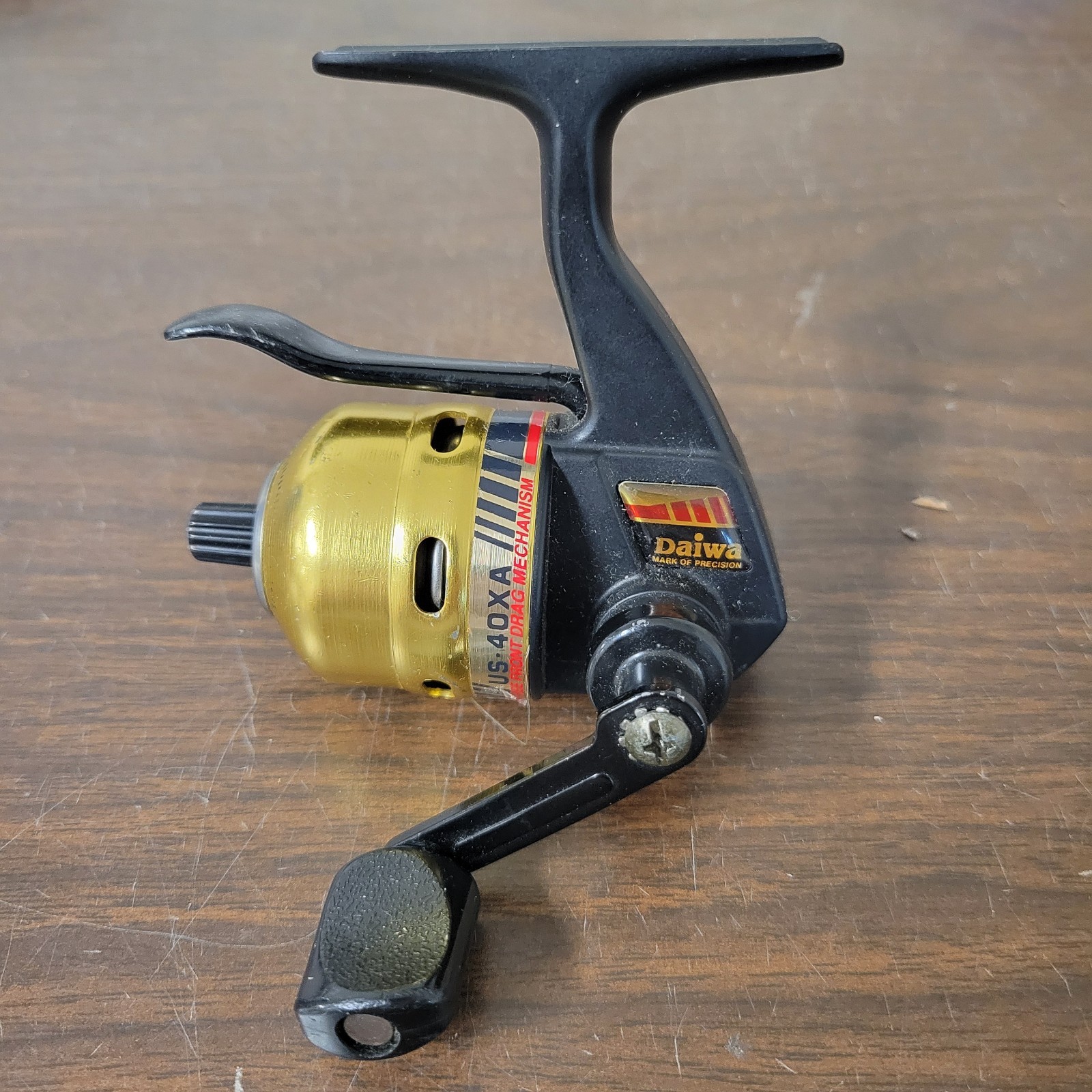 Vintage Gold Daiwa US40XA Reel Underspin Trigger Cast Reel #3