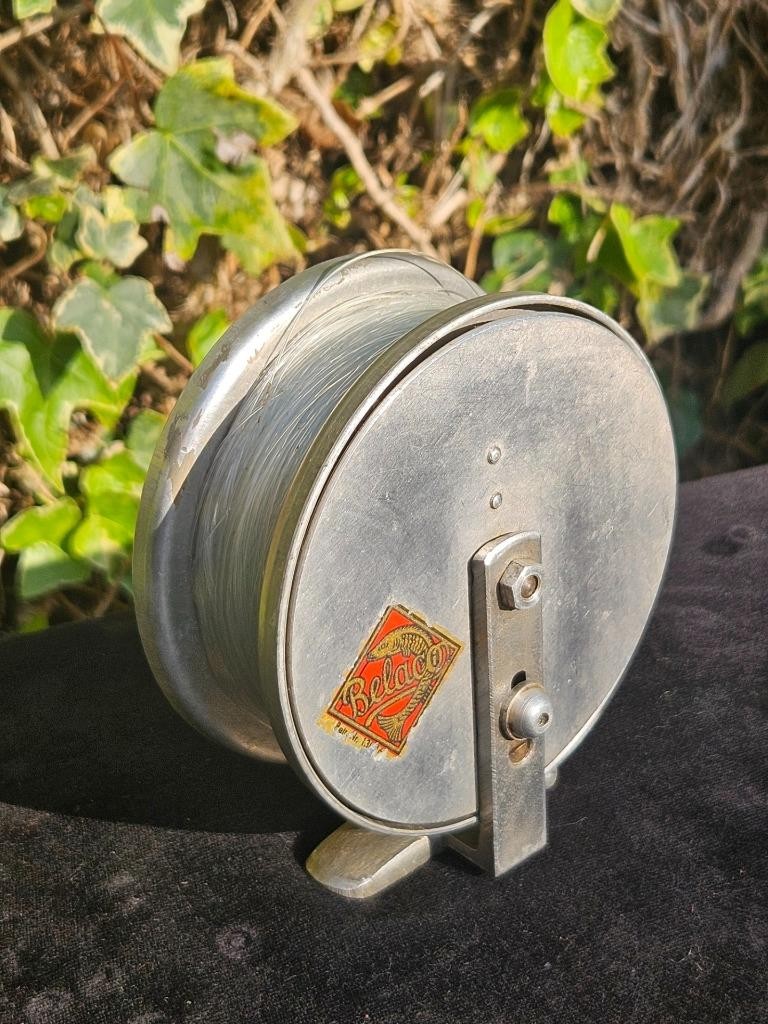 Vintage Belaco German Center Pin Fly Fishing Reel Aluminium Center Pin Reel