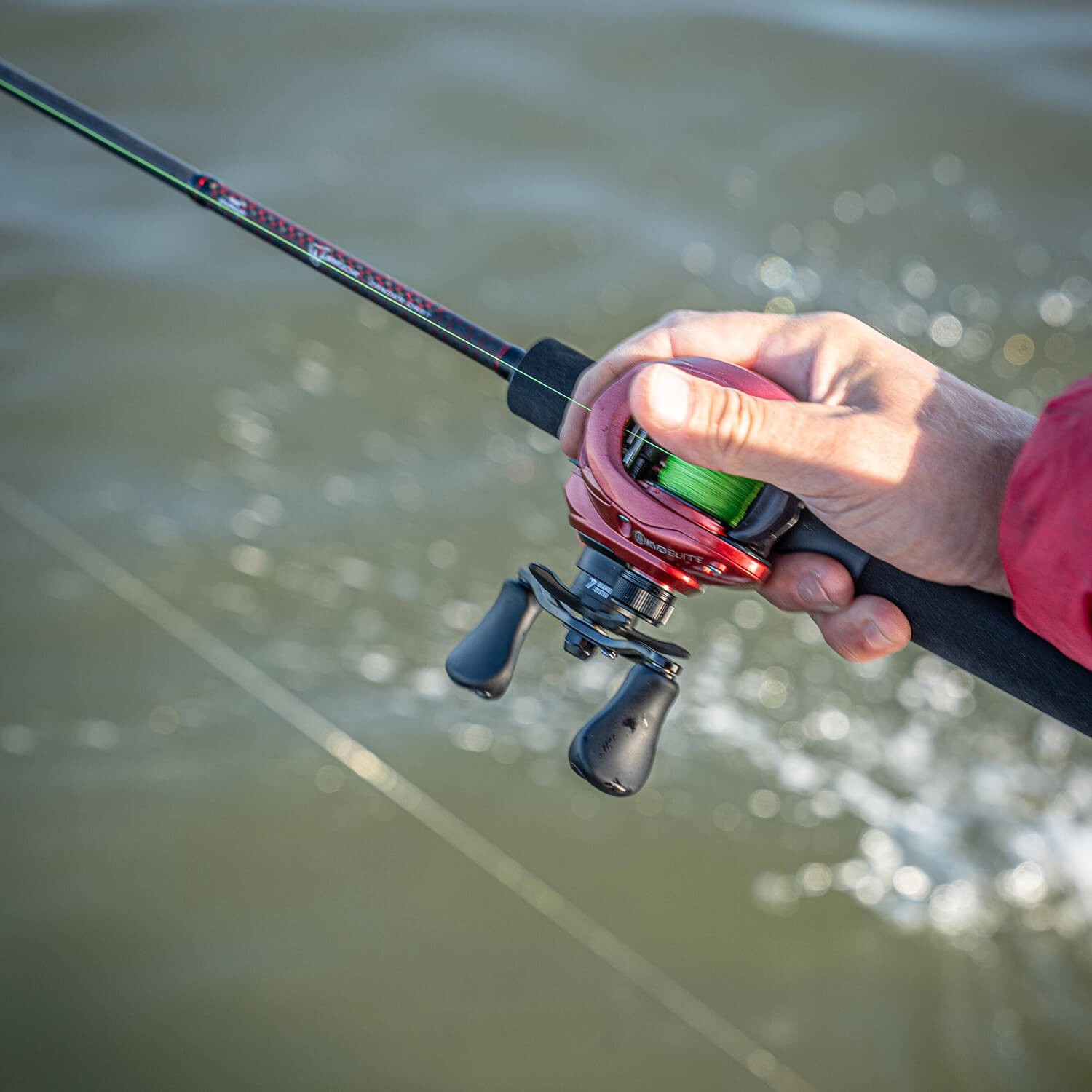 Lew’s KVD Elite Bait Casting Roll Red Multi Roll Spin Fishing Aluminium 9kg Drag