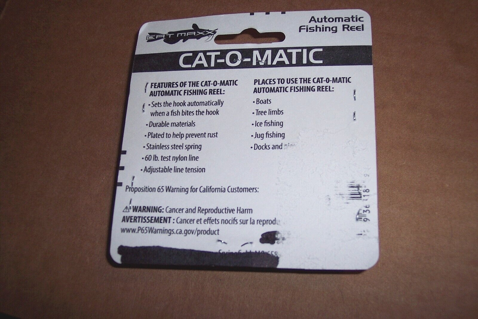 Automatic Fishing Reel Yo Yo Style 60 # Test Cat-O-Matic Reel Limb Line Cat Fish