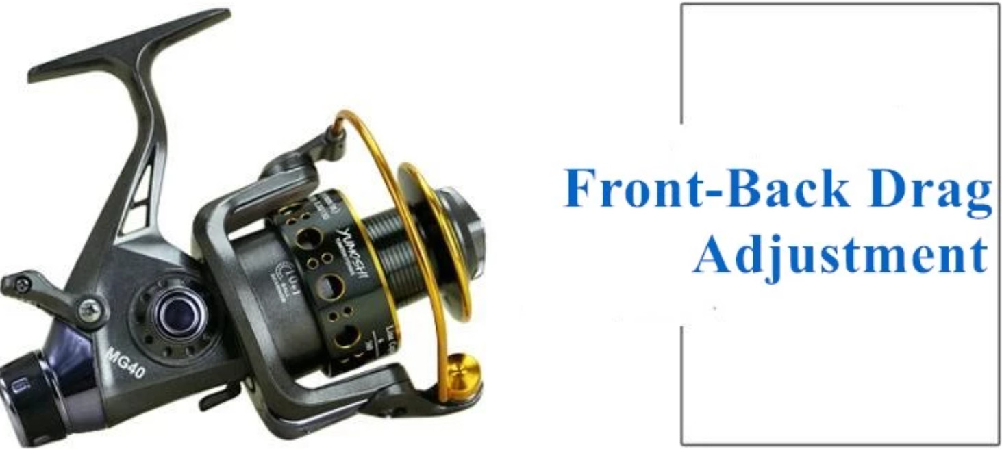 Yumoshi Big Game Spinning Reel 5:1 Ratio Metal Spool w/ Dual Break MG30, 40 & 50
