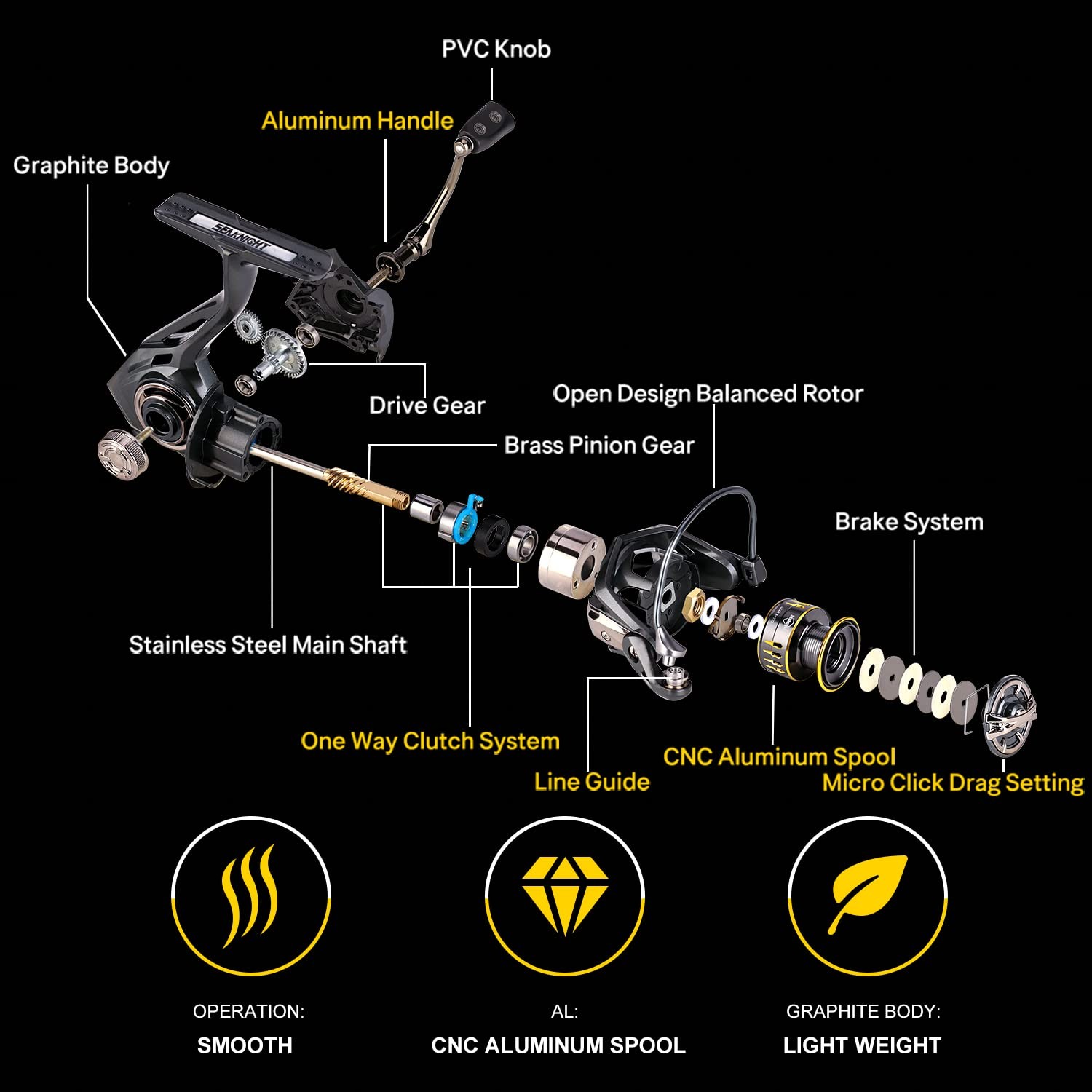 Archer II Spinning Reel Freshwater 4.91 5.21 8+1BB Ultralight Carp Fishing Reel…