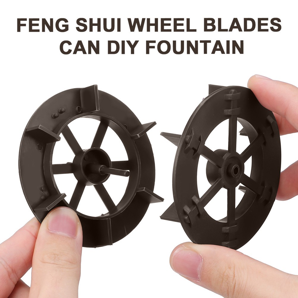 2Pcs Reusable Mini Water Wheels Plastic for Home Office Fountain Decoration