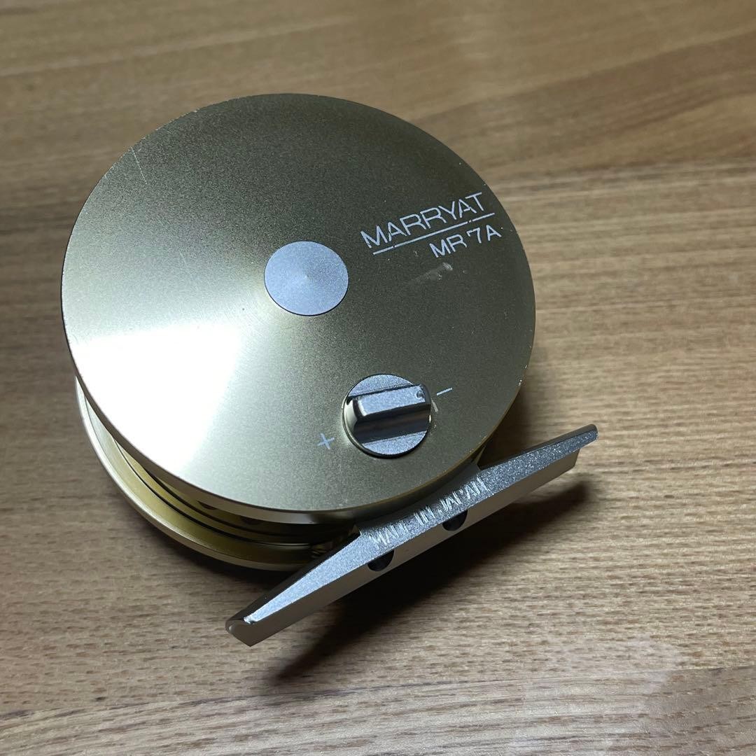 MARRYAT MR 7A Fly Reel Made in Japan w/ Case Convertible Retrieve Gold F/S