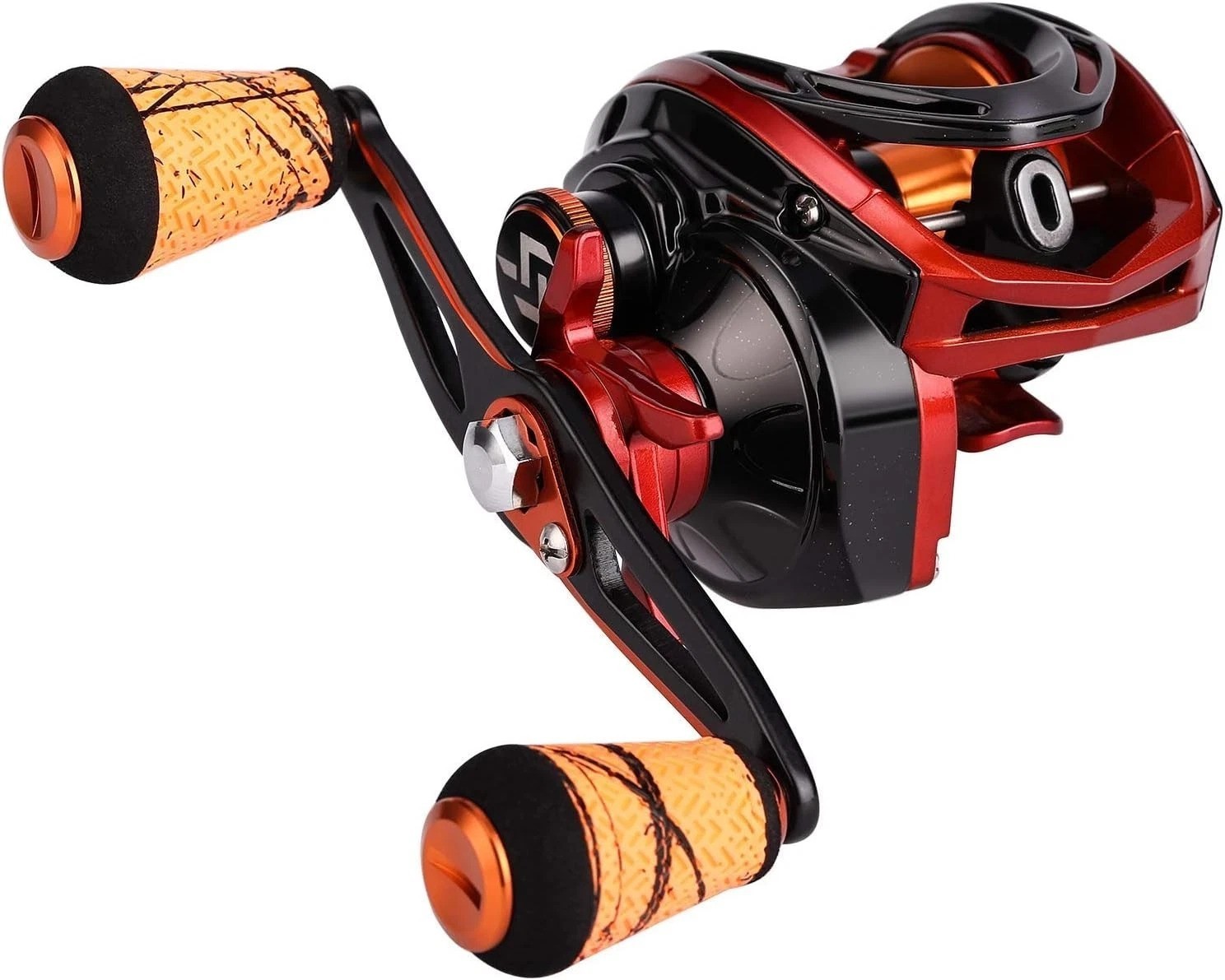 Orange Baitcasting Reel – Lightweight, Anti-Reverse, 9+1 BB for Smooth Casting