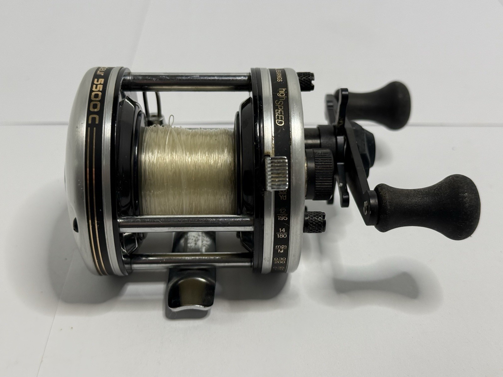 Vintage Abu Garcia Ambassadeur 5500C Silver Casting Reel RH Retrieve