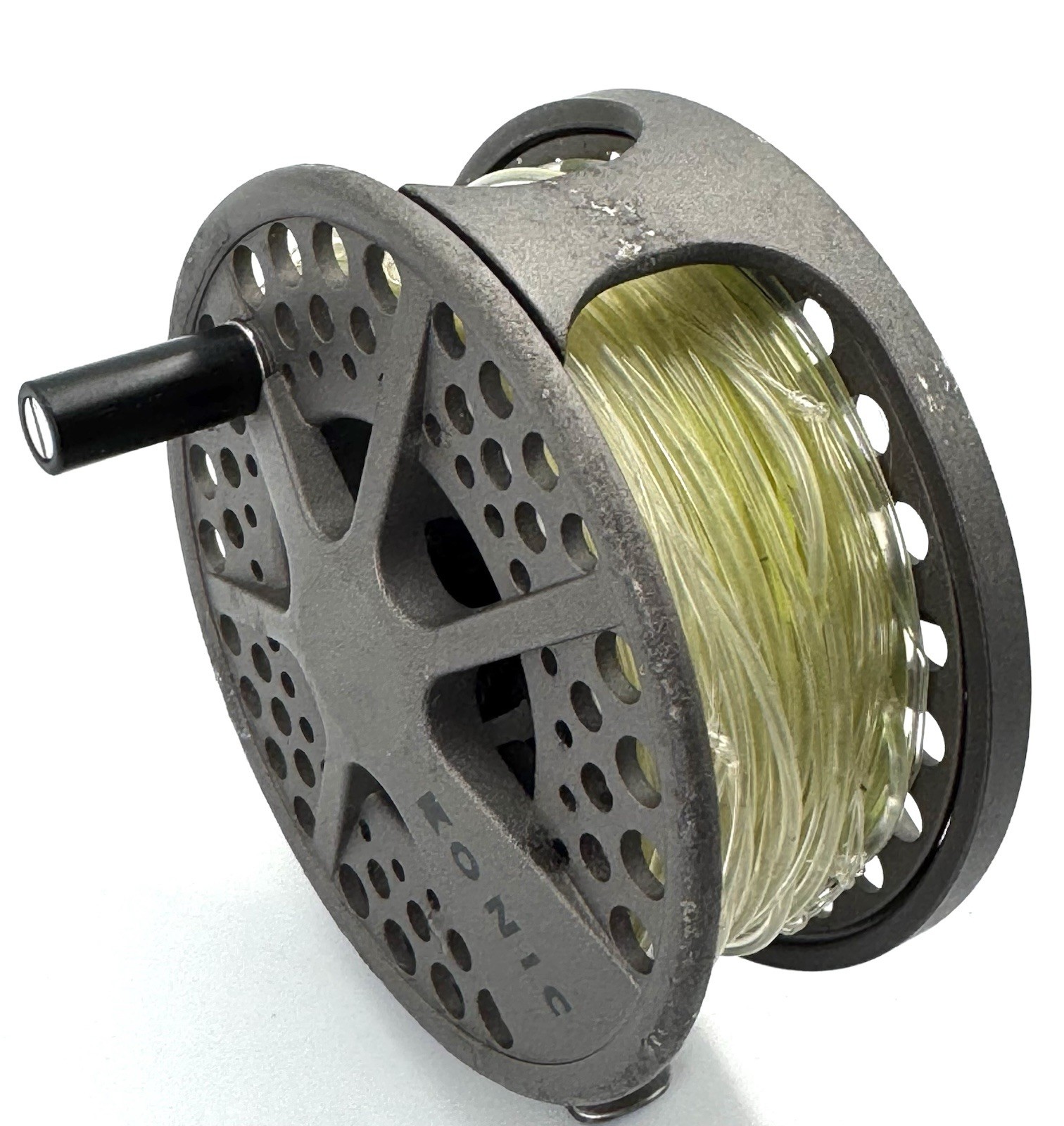 Lamson Konic 3.5 Fly Reel Loaded w/ Fly Line Smooth Drag Good Used Cond