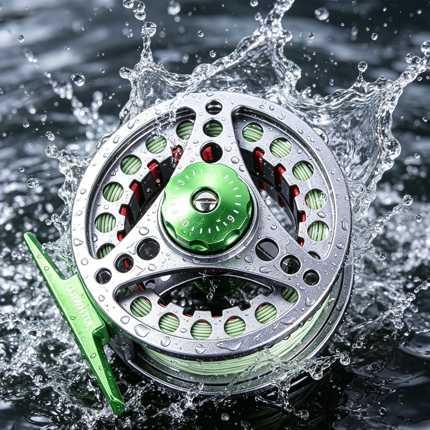 Fly Fishing Reel with Aluminum Alloy Body 5/6Wt Die Cast Pre-Loaded Fly Reel wit