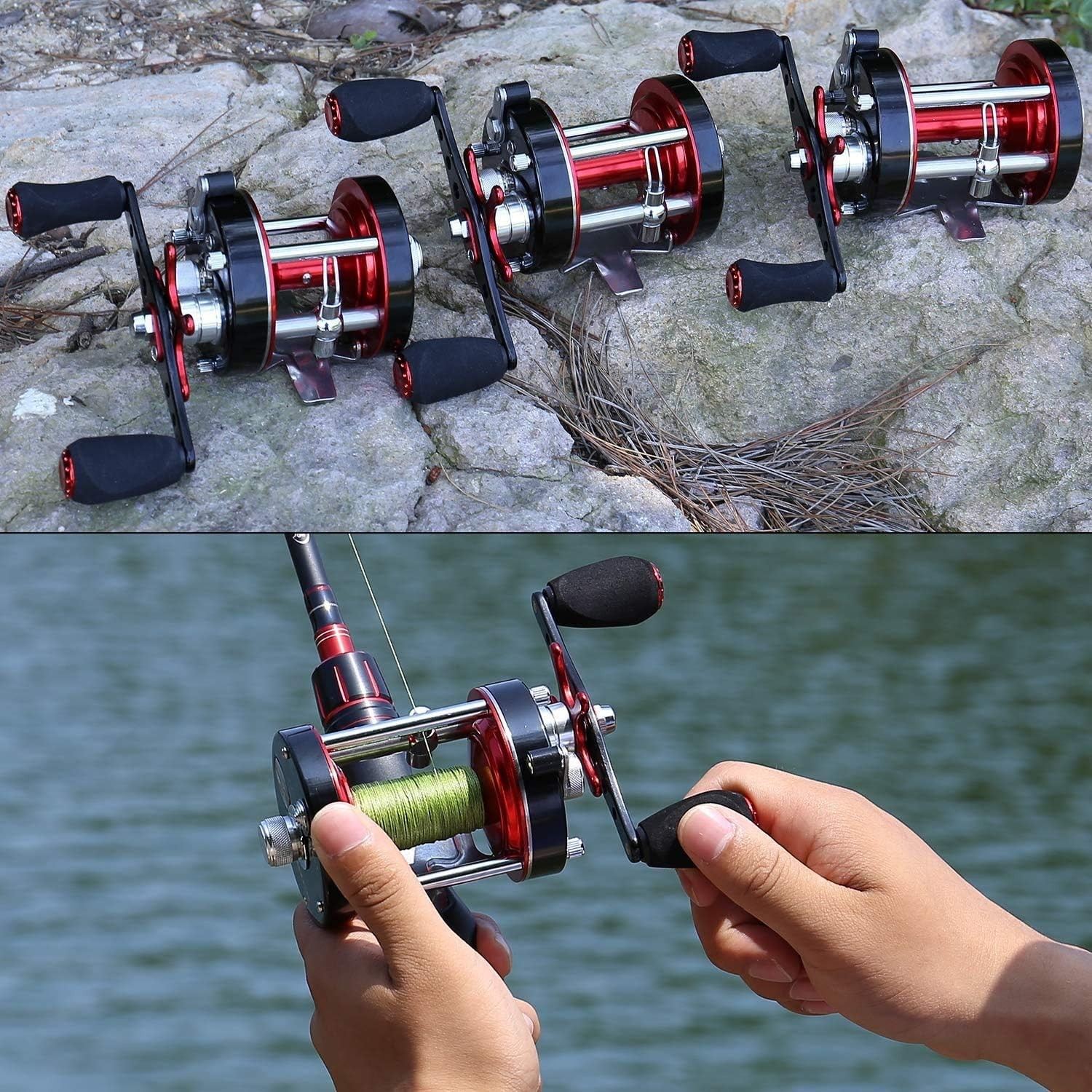 Fishing Reels Round Baitcasting Reel Conventional Reel Reinforced Metal Body