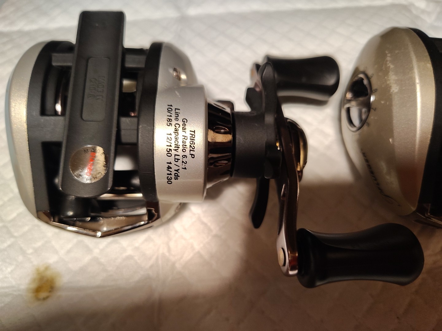 (2) PFLUGER ( TRION ) BAITCASTING REELS # TRI62LP/ SEE PHOTOS