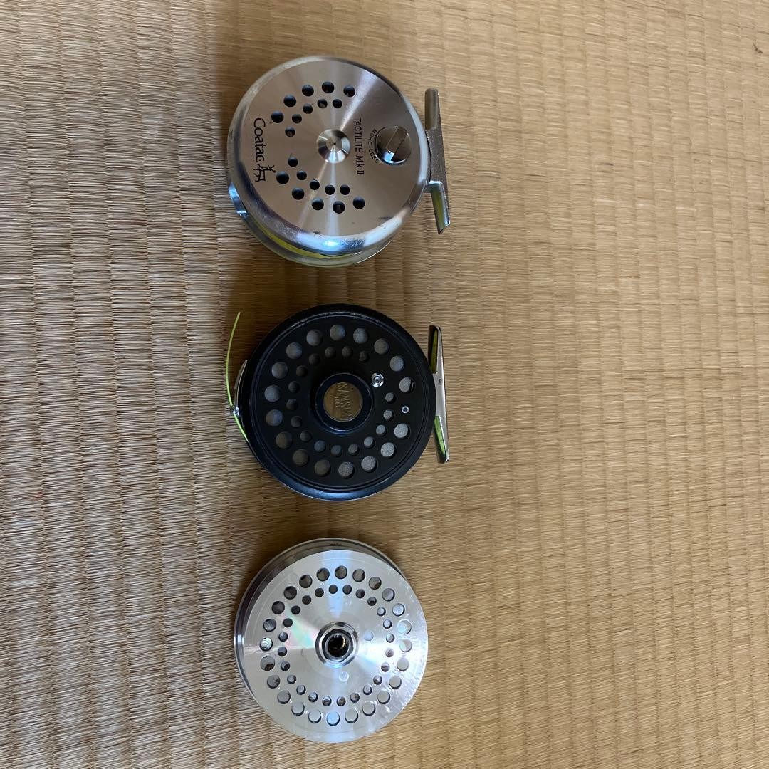 Fly reel set of 3 SIlver/black