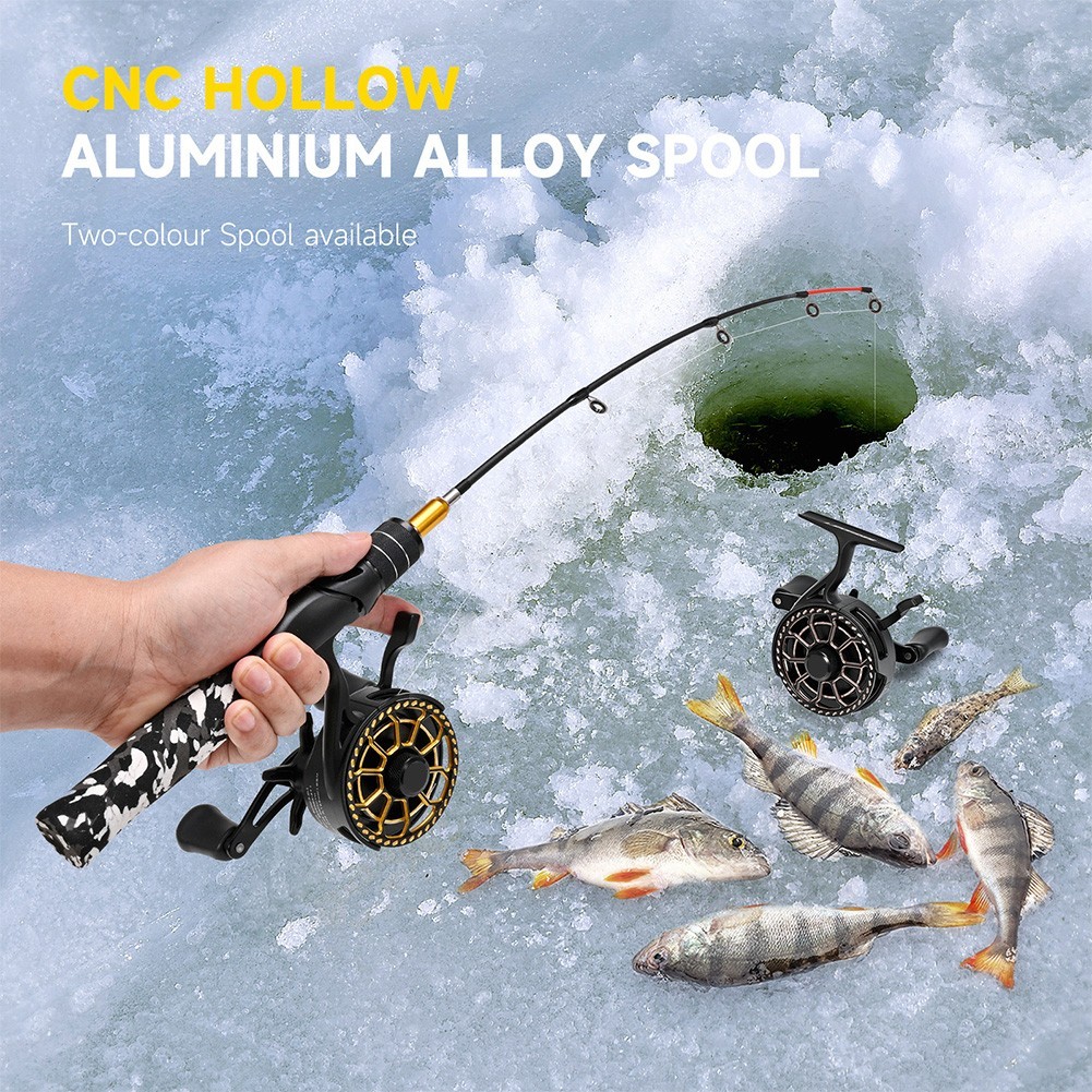 Iceraft Winter Ice Fishing Reel Slow Descent Magnetic Brake Metal Spool