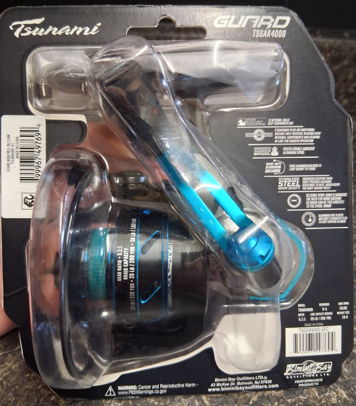 (RI4) Tsunami Guard 4000 Fishing Spinning Reel (TSGAR4000)