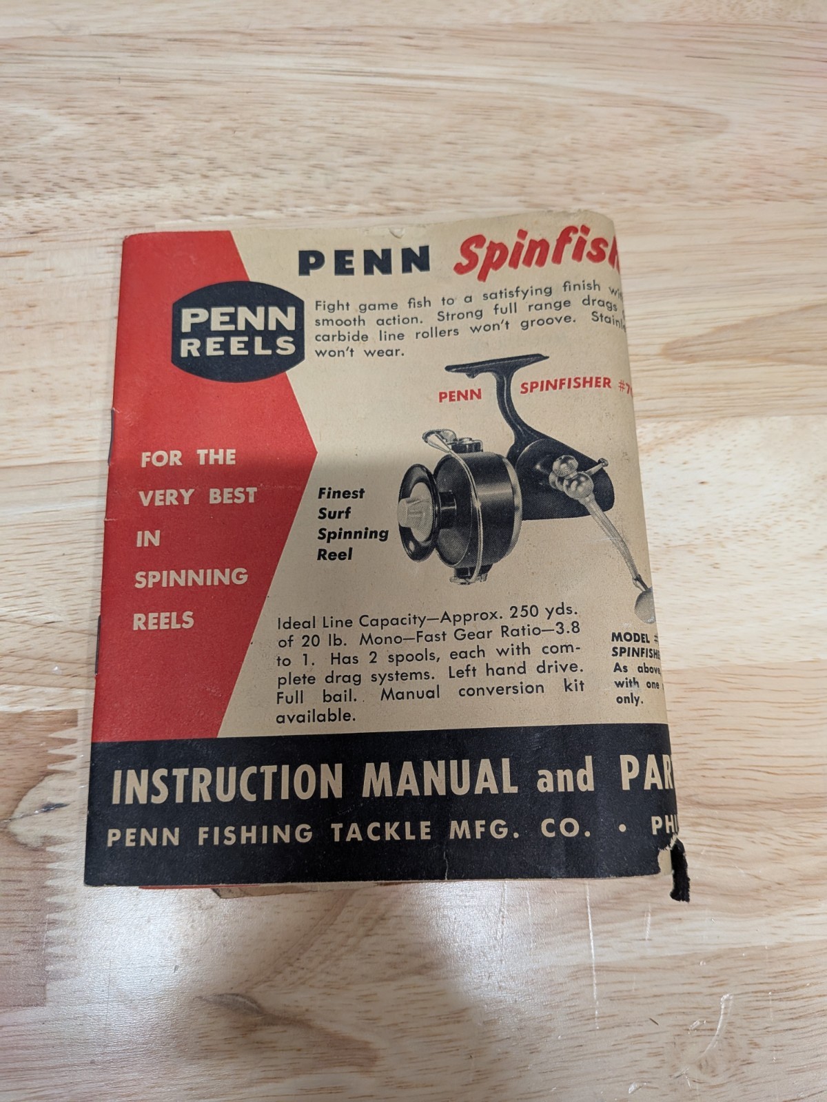 Vintage Penn Spinfisher 710 Spinning Reel w/ Original Box & Manual – Made USA
