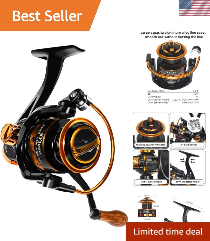 High-Performance 3000/1000 Spinning Reel – Perfect for Ice & Freshwater Fishing