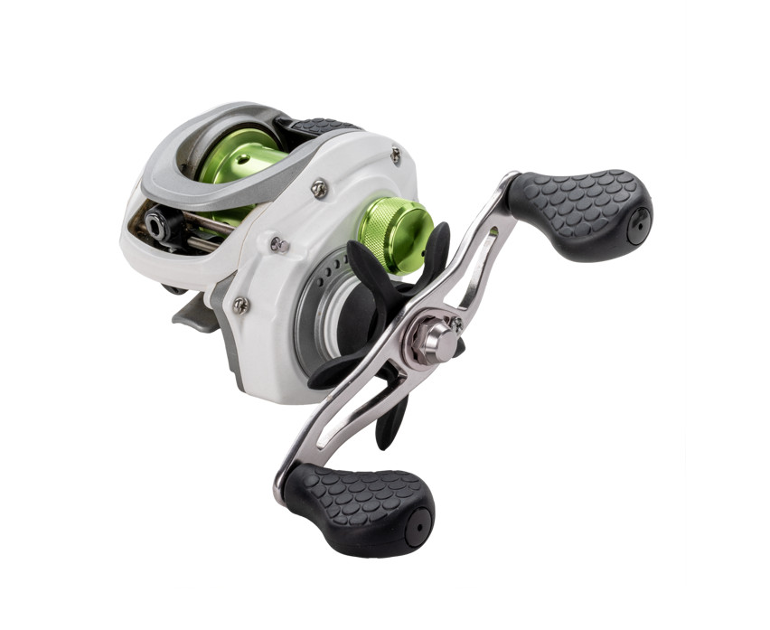 Lew’s MACH 1 SS 7.5:1 Left Hand Baitcast Reel, 8BB, Shallow Spool MHSS1SHLG3.