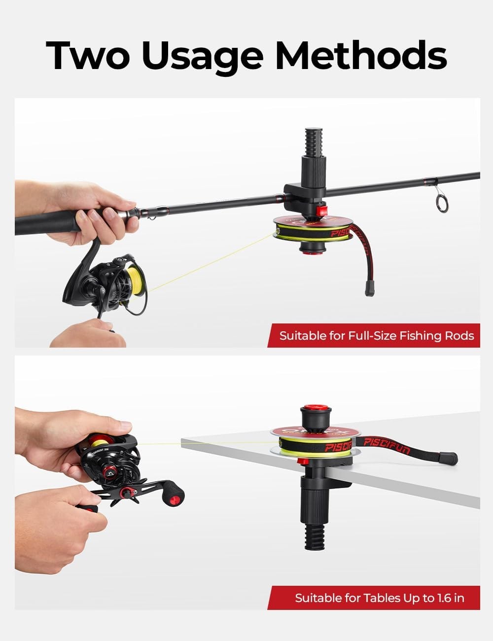 Speed E Fishing Line Spooler, Portable Fishing Reel Spooler | One-person