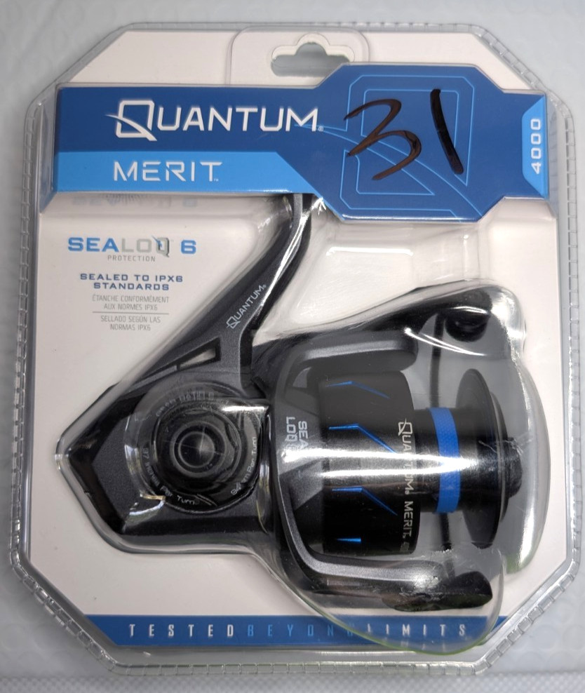 Quantum Merit Spinning Reel MT4000 Gear Ratio 6.2:1 – 20lb Max Drag