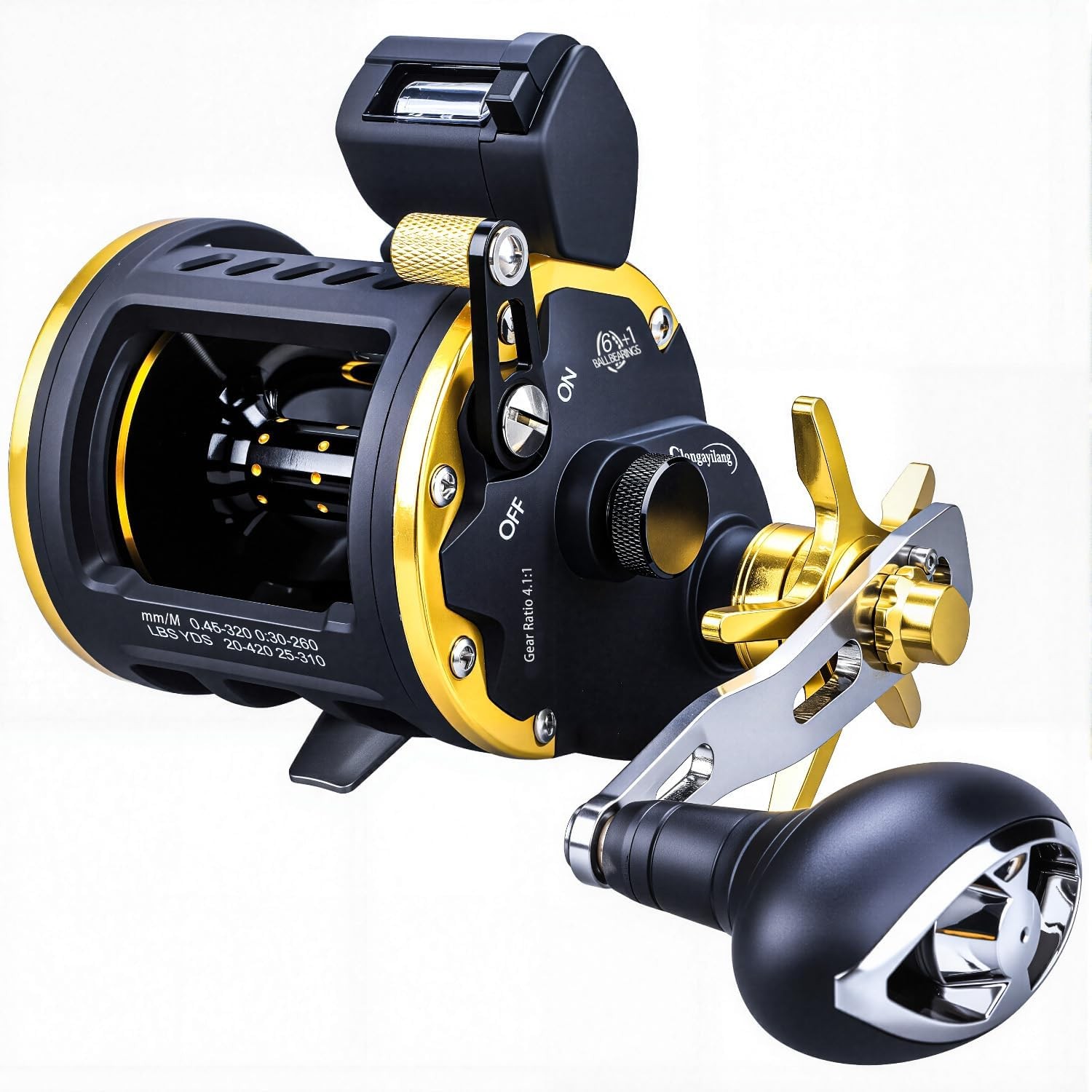 Line Counter Fishing Reel Conventional Level Wind Trolling Reel-TRA 30R
