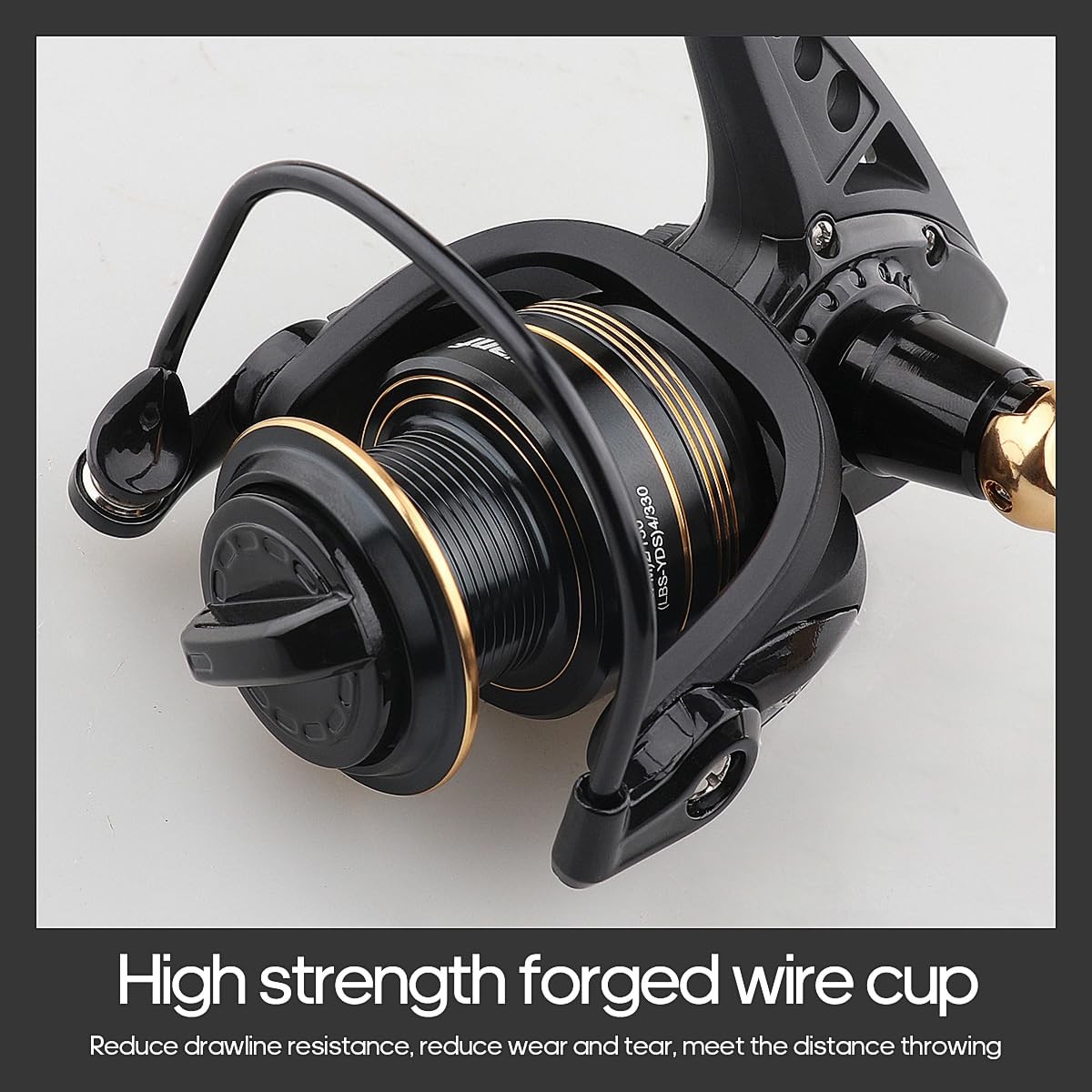 Spinning Reel, Fresh and Saltwater Spinning Reel, Lightweight Body, 5.01 Gear Ratio V…