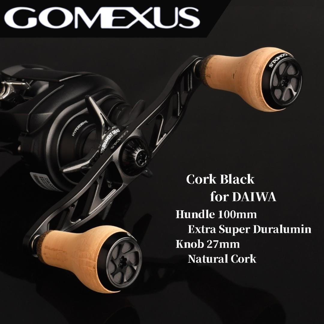 GOMEXUS Bait Reel Double Handle 100mm Cork Black For DAIWA