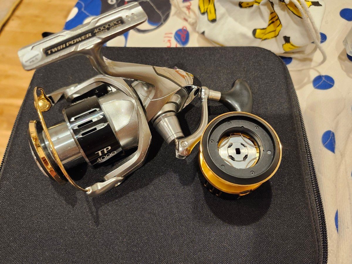 Shimano 15 Twin Power 4000PG Spinning Reel Used Fully Overhauled W/ Spare Spool