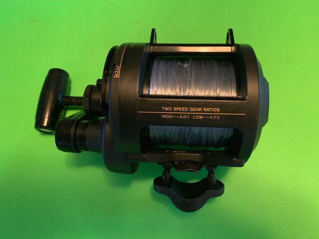 SHIMANO TRITON BEASTMASTER 20/50 GRAPHITE 2-SPEED LEVER DRAG FISHING REEL MINTY