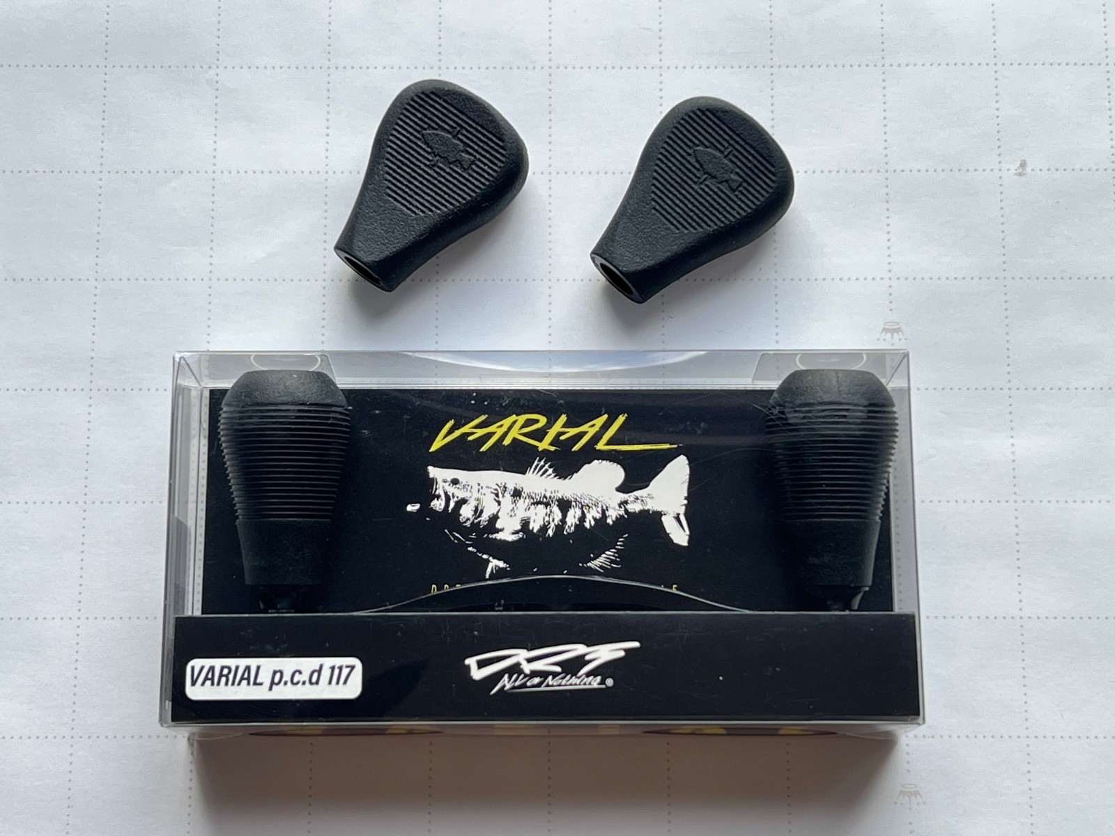 [ US Seller ] DRT VARIAL P.C.D. 117 Custom Reel Handle & Flat Knobs Black (#199)