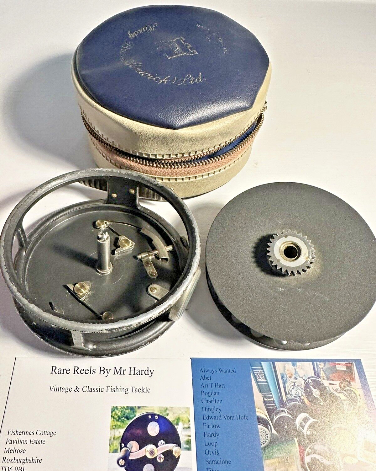 Vintage Hardy 3 3/4 inch The St George Fly Reel with Agate line Guide & Case