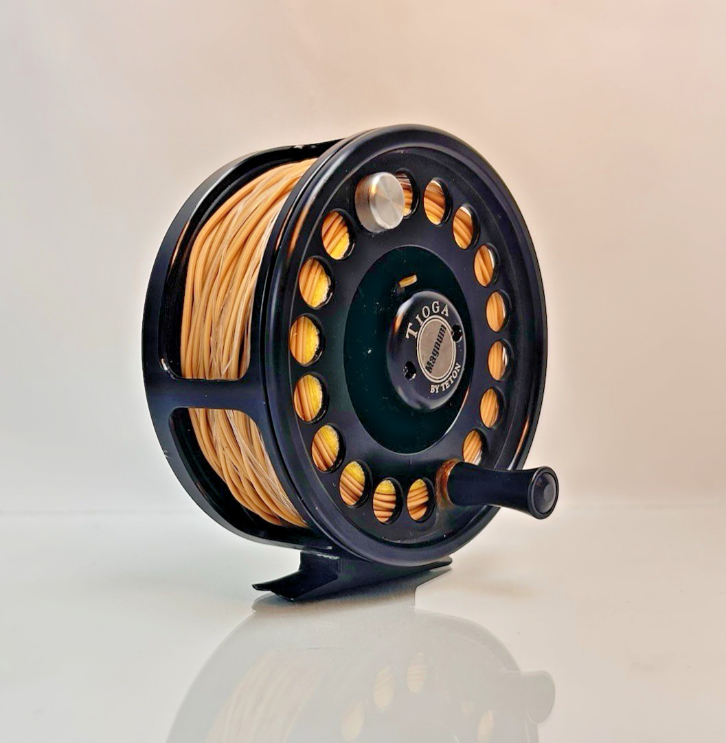 Vintage Teton Tioga Number 10 (10wt) Fly Reel Made In USA Black