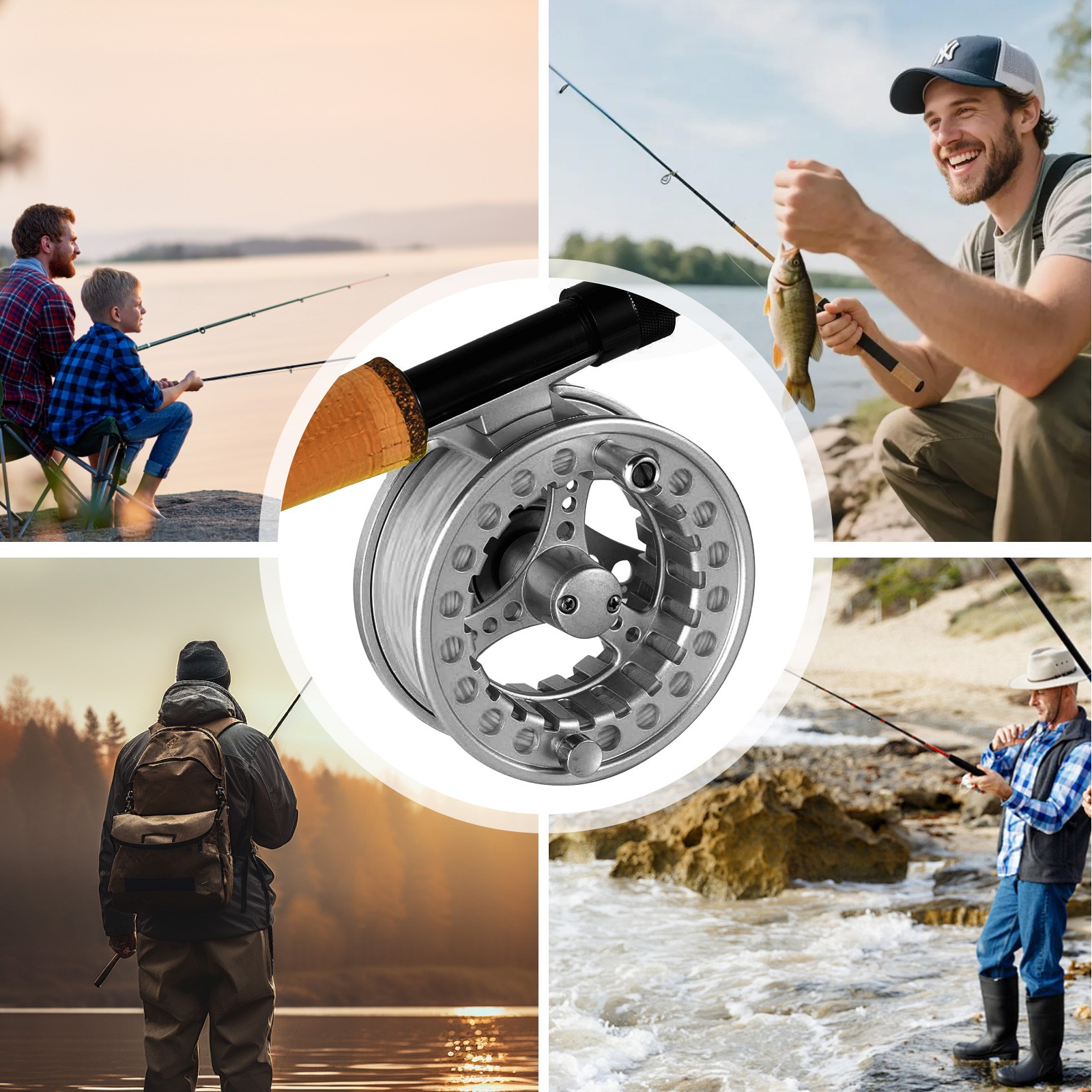 Fly Reel 7/8WT Aluminum Alloy Large Arbor Fly Fishing Reel Hand-Changed USA