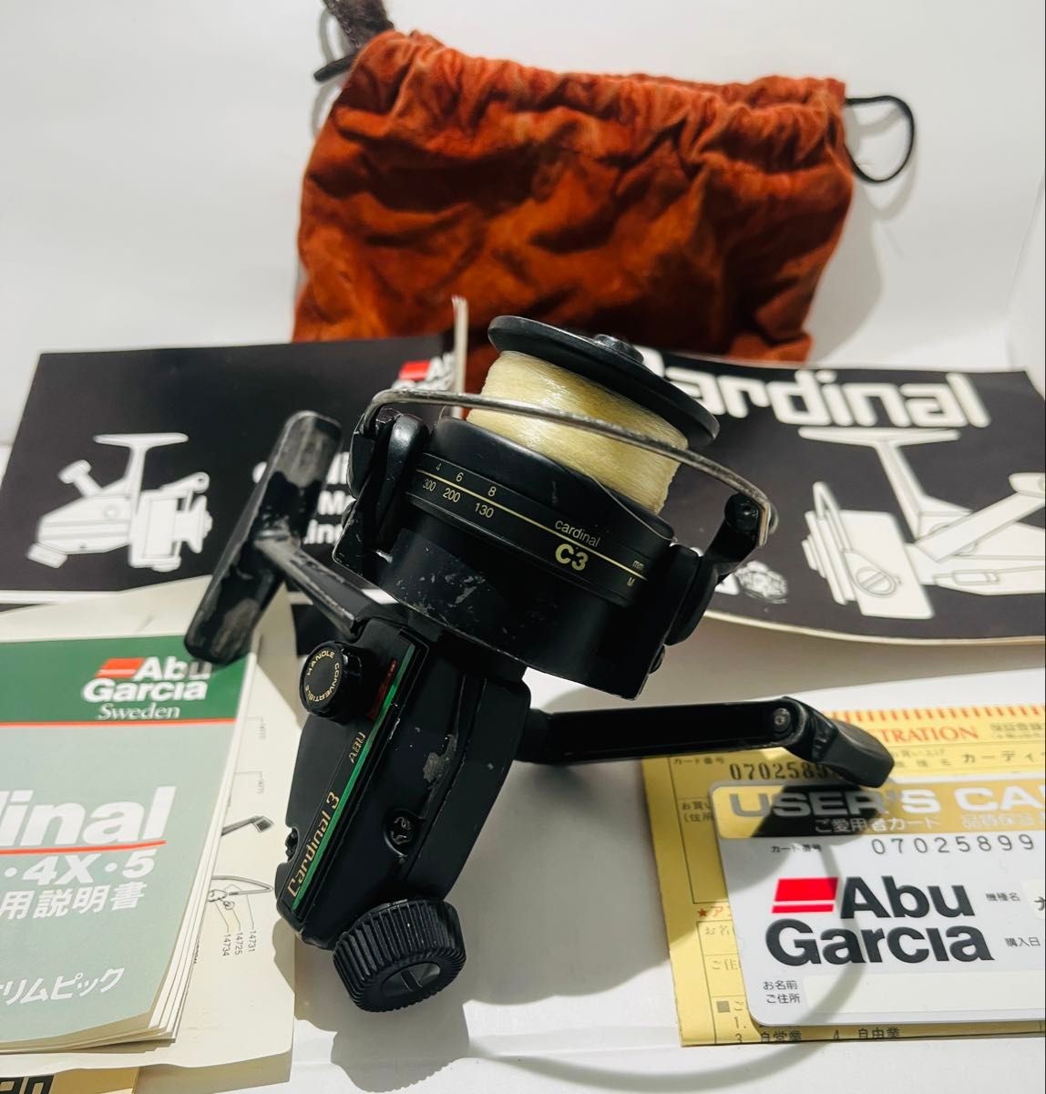 Abu Garcia Cardinal 3, Abu Green Line, Rare Vintage Reel Fishing