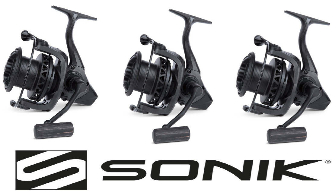 3 X SONIK Xtractor+ 5000 Carbon Quick Drag Carp Fishing Reel