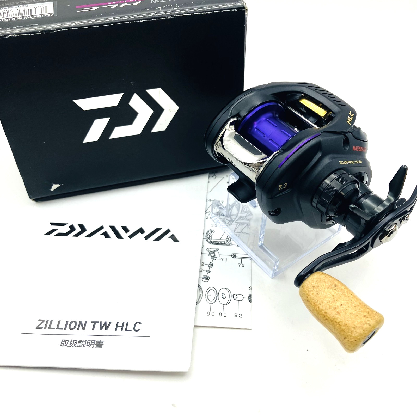 „Near Mint“ DAIWA Baitcast Reel ZILLION TW HLC 1514SH RH Right 7.3:1 w/Box s0569