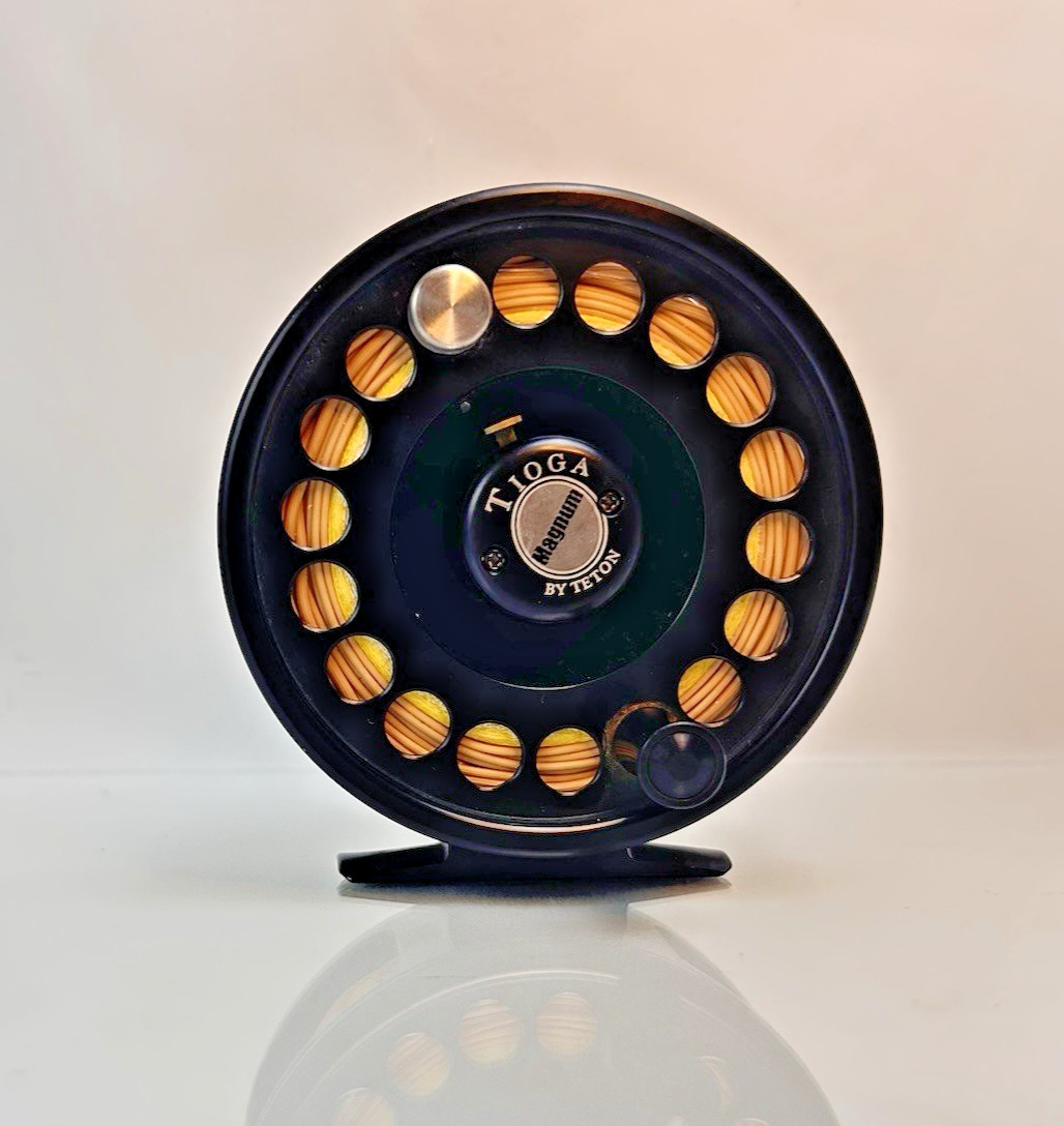 Vintage Teton Tioga Number 10 (10wt) Fly Reel Made In USA Black