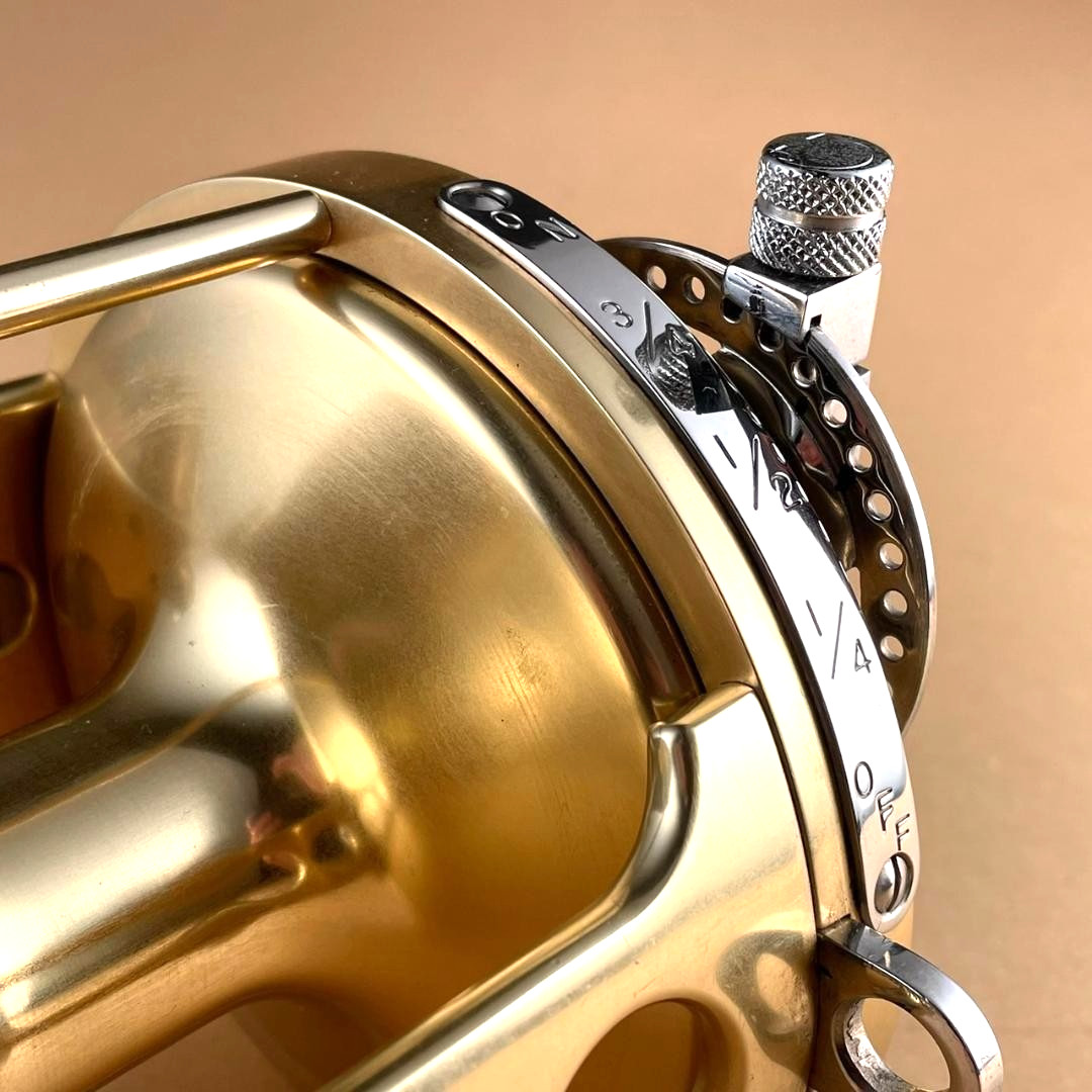 FIN-NOR 9/0 Big Game Trolling Reel Champagne Gold 80lb Class Right Hand Used