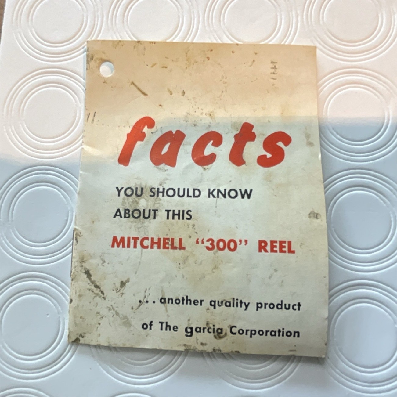 Mitchell 300 Vintage Spinning Reel Facts Booklet Manual for Mitchell 300 Series