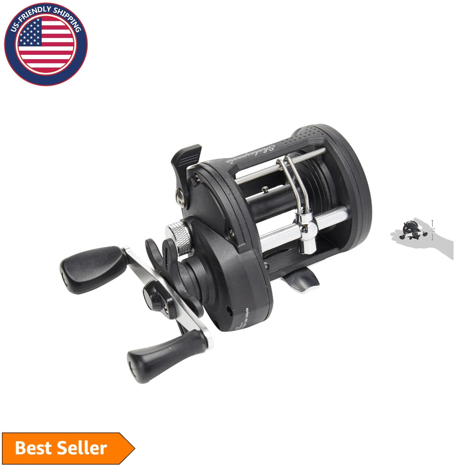 Lightweight Graphite ATS Trolling Reel: 30 Size, Perfect for Saltwater Fishing