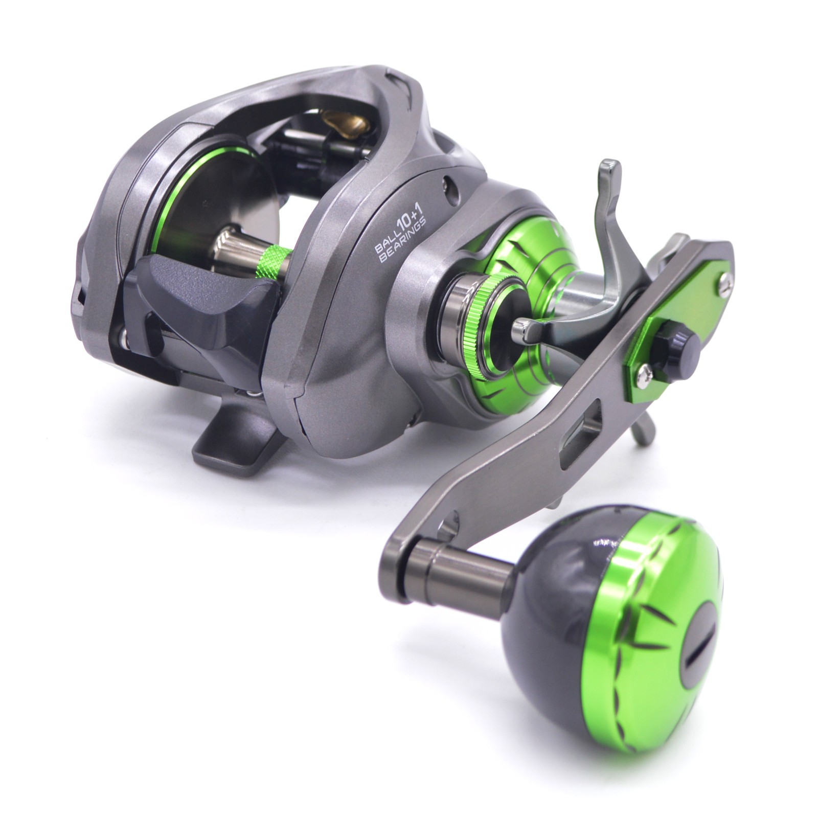 Green Baitcasting Reel 7.2:1 High Speed Smooth 39 LB Max Drag Saltwatwer Fishing