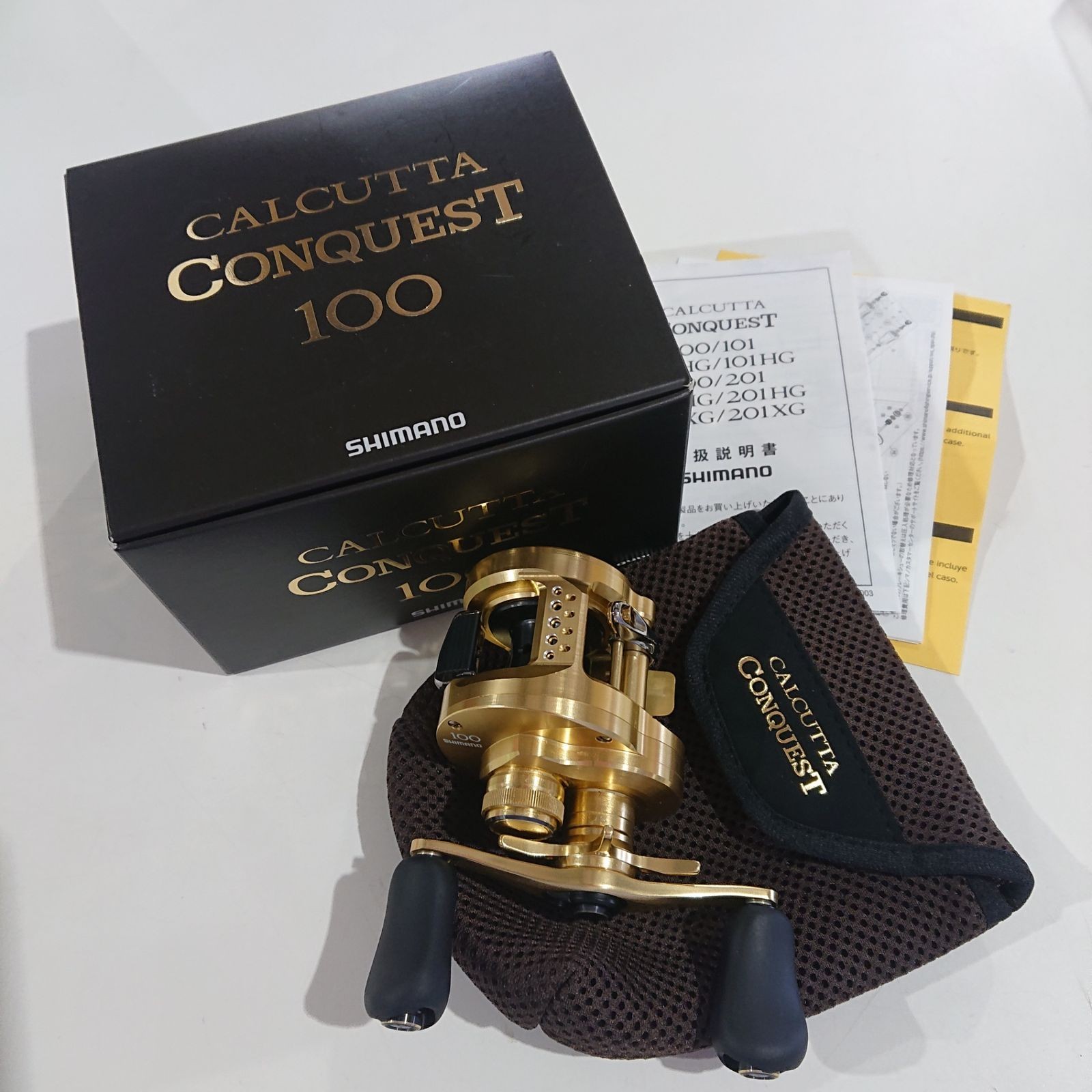 [EXC] SHIMANO Calcutta Conquest 100 04232 2021 Model Gold Baitcasting From JAPAN