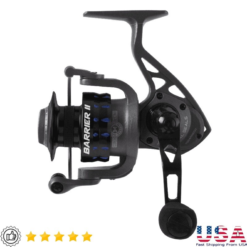 Barrier II Saltwater Spinning Reel 3 1 Shielded Bearings Sealed Drag System New