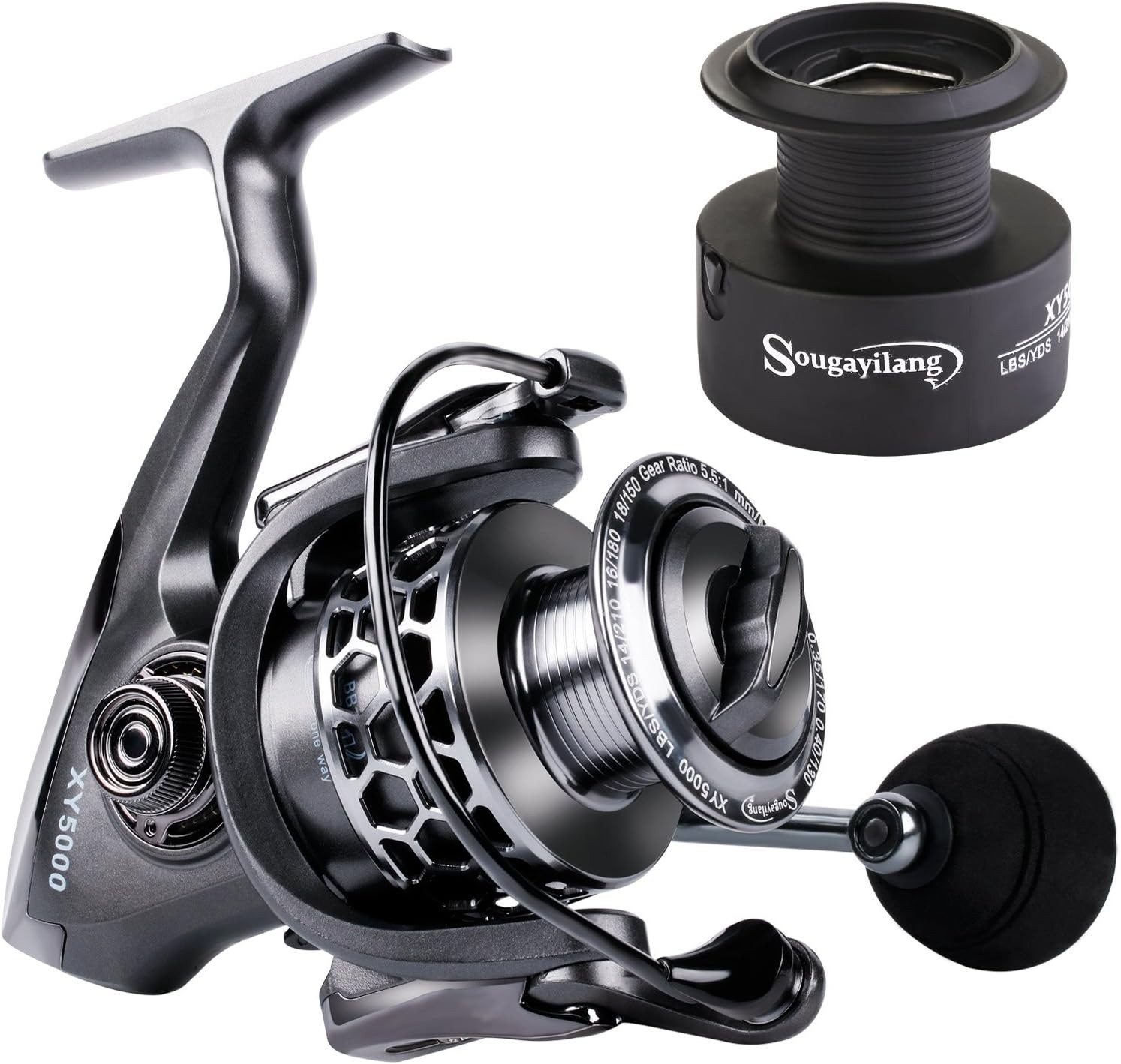 Adjustable Handle Fishing Reel – 17 lb Drag, Ultra Smooth Performance