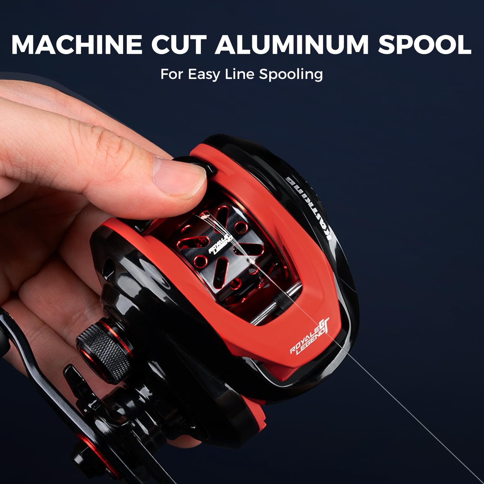 KastKing Royale Legend Fishing Reel, Ultra-Light Aluminum Spool, Black