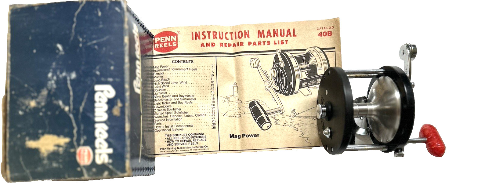 Vintage PENN Delmar 235 with Original Box Brand-New Saltwater Fishing Reel