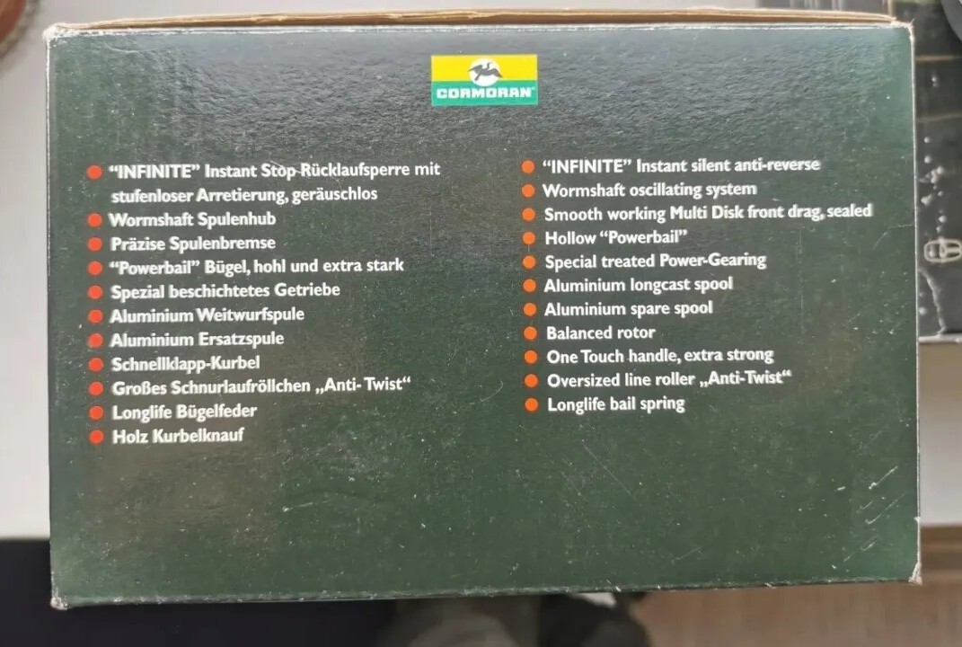 Cormoran UK CARP „5000 10Pi“ BIG BOSS Carp Reels + 3 × Electric Spools, Boxes Excellent