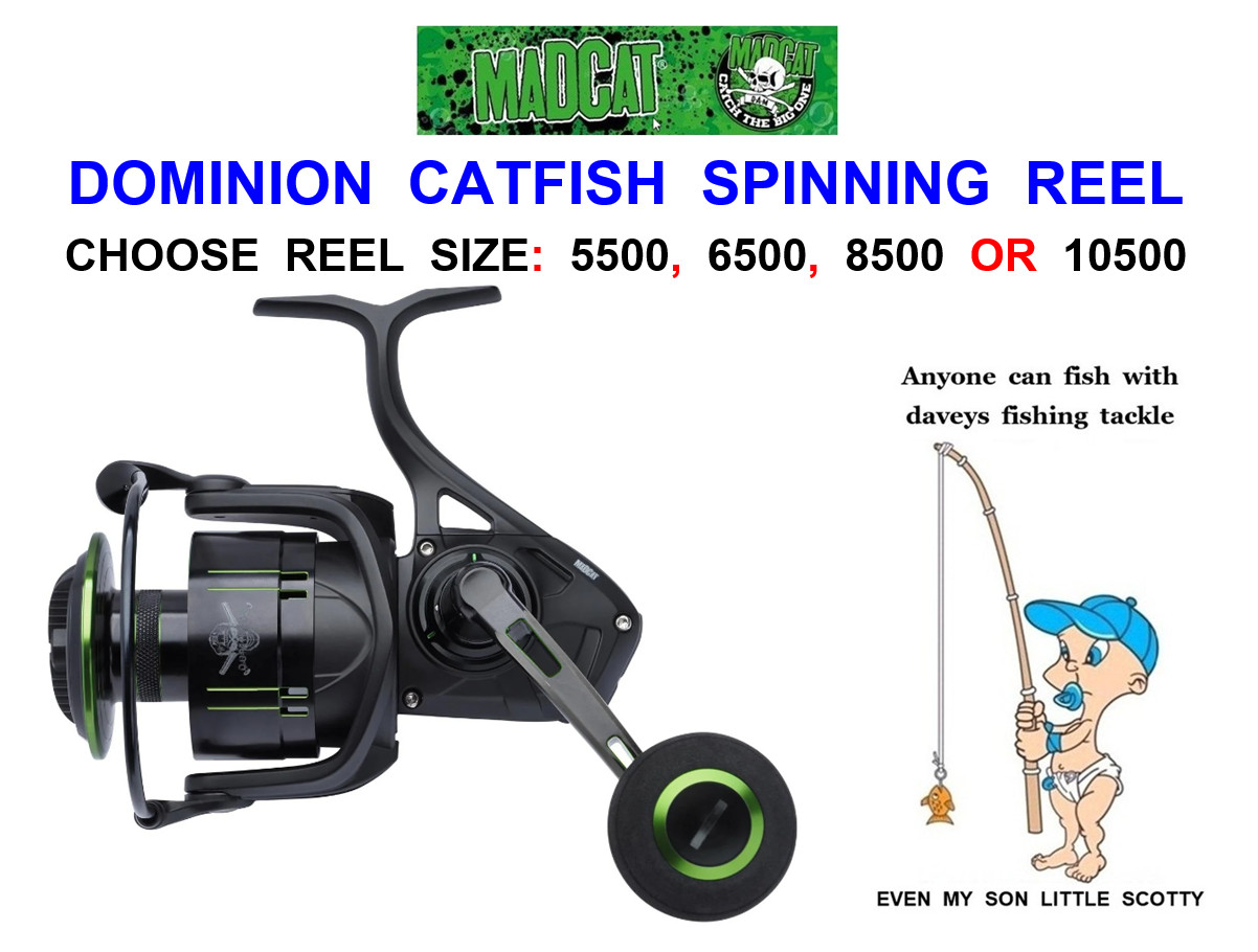 MADCAT DOMINION CATFISH SPINNING REEL PREDATOR FISHING BIG GAME SEA BASS PIKE