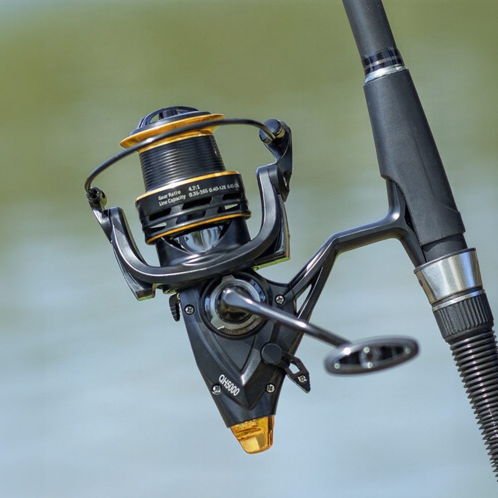 Spinnings Reel Dual Brake Metal Spool Gear Ratio Sea Bass River Lake Big Fish
